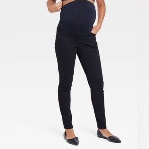 New Isabel by Ingrid & Isabel Maternity Black Skinny Jeans Over the Belly Size 8